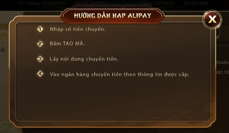 Hướng dẫn quy trình nạp tiền qua tài khoản ngân hàng tại Iwin.